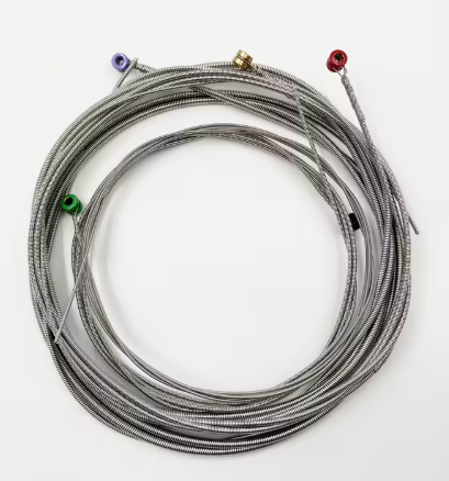 Cordas de Baixo Elétrico de Alta Tensão 5 Cordas, Cabeça Colorida.