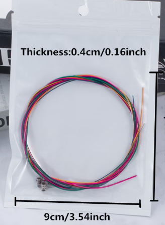 6 Cordas coloridas de Guitarra Acústica