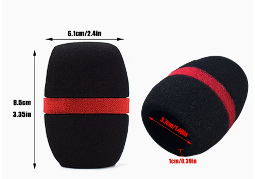 Protetor de microfone sem fios à prova de vento, colorido, em espuma